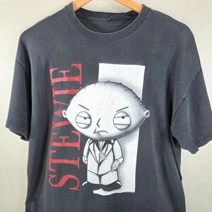 Family Guy Stewie Scarface Y2K 2009 Faded Graphic T Shirt Sz L